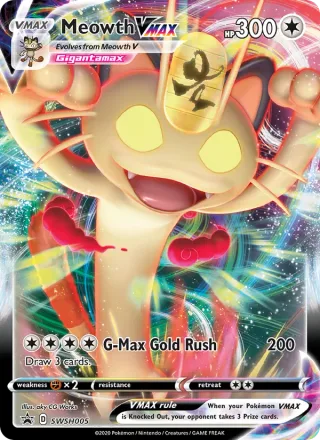 Meowth VMAX #SWSH005 · SWSH Black Star Promos Pokémon card