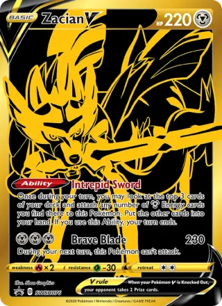 Zacian V #SWSH076 · SWSH Black Star Promos Pokémon card
