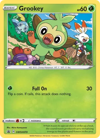 Grookey #SWSH070 · SWSH Black Star Promos Pokémon card