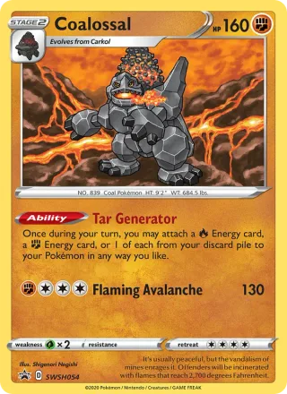 Coalossal #SWSH054 · SWSH Black Star Promos Pokémon card