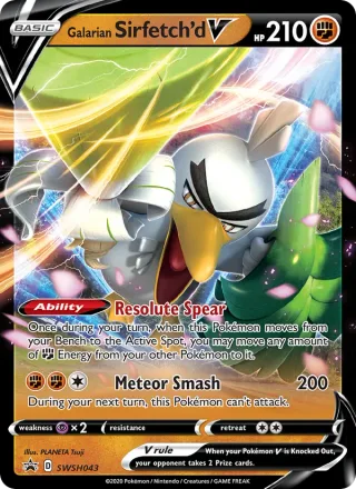 Galarian Sirfetch'd V #SWSH043 · SWSH Black Star Promos Pokémon card