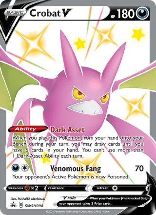 Crobat V #SWSH098 · SWSH Black Star Promos Pokémon card