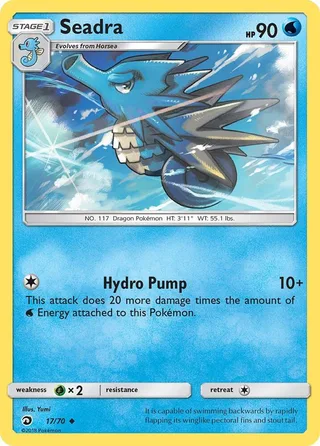Seadra #17 · Dragon Majesty Pokémon card