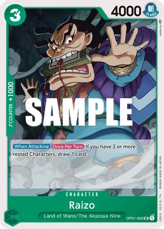 Raizo #OP01-052 · Romance Dawn One Piece card