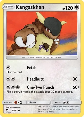 Kangaskhan #55 · Dragon Majesty Pokémon card
