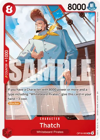 Thatch #OP16-005 · The Time of Battle Release Event Cards One Piece card