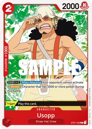 Usopp #ST01-002 · ST-01: Starter Deck 1 Straw Hat Crew (Super Pre-Release Edition) One Piece card