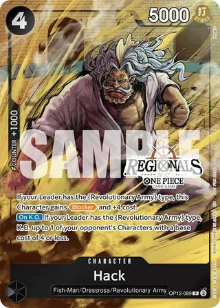 Hack (Regional Participation Pack 2026 Vol.1) #OP12-089-regional-participation-pack-2026-vol-1 · One Piece Promotion Cards One Piece card