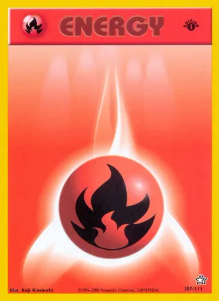 Fire Energy #107 · Neo Genesis Pokémon card