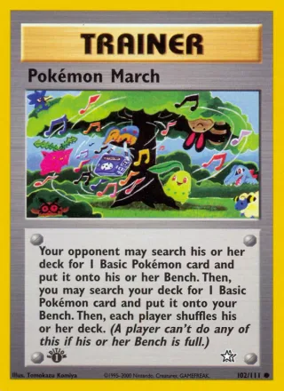 Pokémon March #102 · Neo Genesis Pokémon card