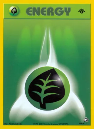 Grass Energy #108 · Neo Genesis Pokémon card