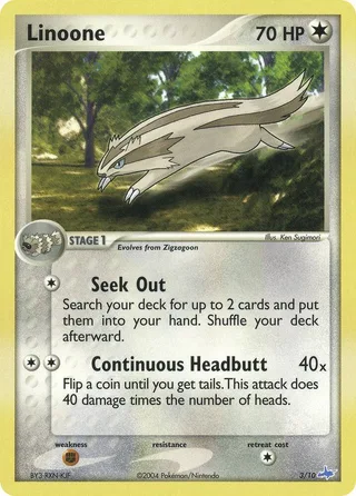 Linoone #3 · EX trainer Kit (Latios) Pokémon card