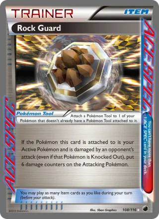 Rock Guard #108 · Plasma Freeze Pokémon card