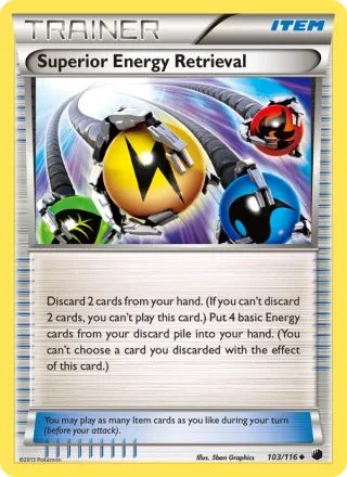 Superior Energy Retrieval #103 · Plasma Freeze Pokémon card
