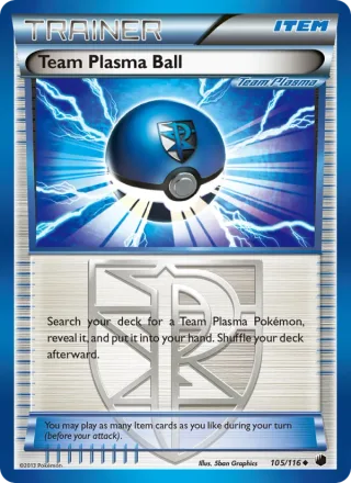Team Plasma Ball #105 · Plasma Freeze Pokémon card