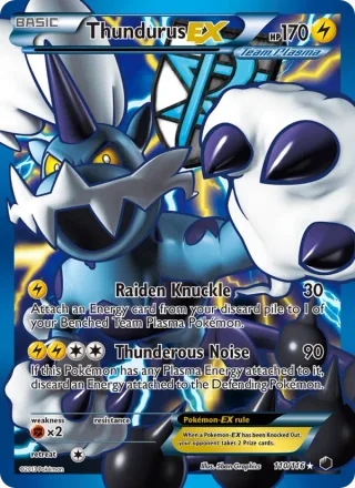 Thundurus-EX #110 · Plasma Freeze Pokémon card