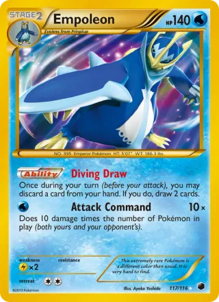 Empoleon #117 · Plasma Freeze Pokémon card