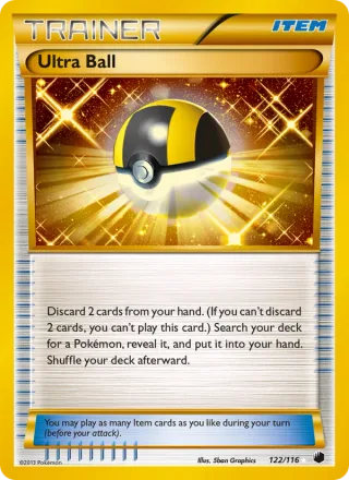 Ultra Ball #122 · Plasma Freeze Pokémon card