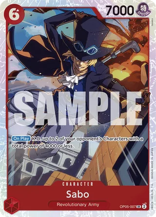 Sabo (Alternate Art) #OP05-007-alternate-art · Premium Booster -The Best- One Piece card