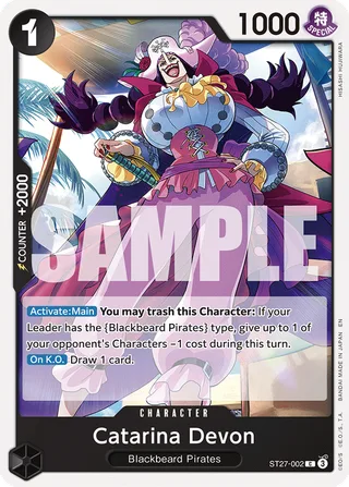 Catarina Devon #ST27-002 · ST-27: Starter Deck 27 BLACK Marshall.D.Teach One Piece card