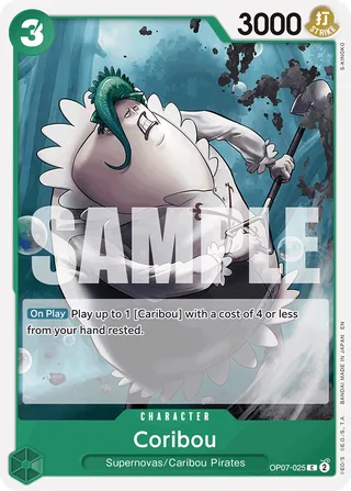 Coribou (Reprint) #OP07-025-reprint · ST-24: Starter Deck 24 GREEN Jewelry Bonney One Piece card