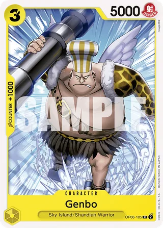 Genbo #OP06-105 · Wings of the Captain Pre-Release Cards One Piece card