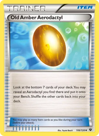 Old Amber Aerodactyl #106 · Fates Collide Pokémon card