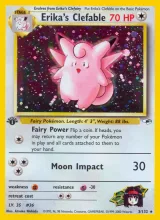 Erika's Clefable · Gym Heroes Pokémon card