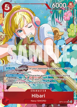 Hibari (Alternate Art) #OP11-010-alternate-art · A Fist of Divine Speed One Piece card