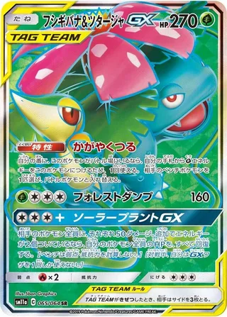 Venusaur & Snivy GX #065 · SM11a: Remix Bout Pokémon Japan card
