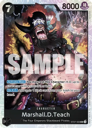 Marshall.D.Teach #ST27-005 · ST-27: Starter Deck 27 BLACK Marshall.D.Teach One Piece card
