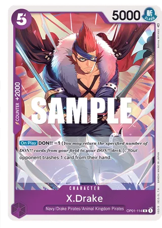 X.Drake #OP01-114 · Romance Dawn One Piece card