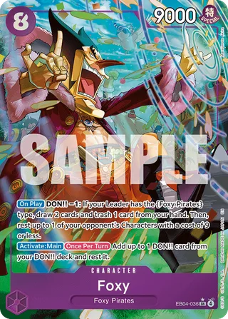 Foxy (Alternate Art) #EB04-036-alternate-art · The Azure Sea's Seven One Piece card