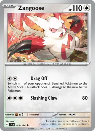 Zangoose #147 · Scarlet & Violet Pokémon card