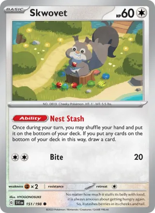 Skwovet #151 · Scarlet & Violet Pokémon card