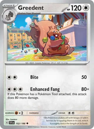 Greedent #152 · Scarlet & Violet Pokémon card