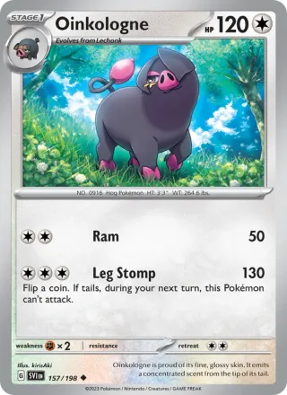 Oinkologne #157 · Scarlet & Violet Pokémon card
