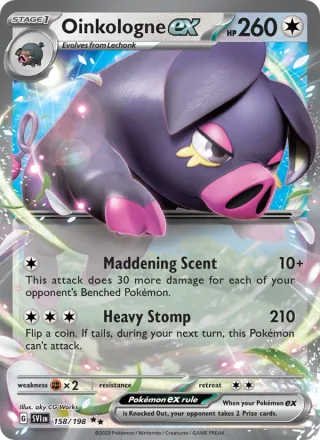 Oinkologne ex #158 · Scarlet & Violet Pokémon card