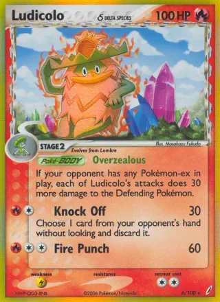 Ludicolo δ #6 · Crystal Guardians Pokémon card