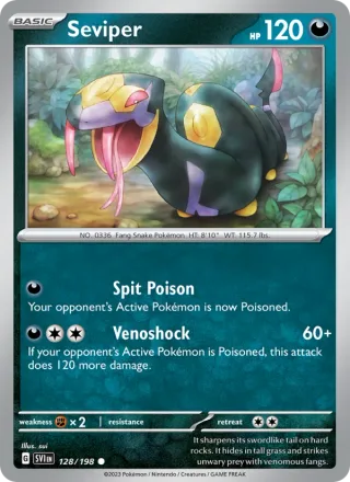 Seviper #128 · Scarlet & Violet Pokémon card