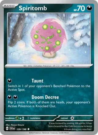 Spiritomb #129 · Scarlet & Violet Pokémon card