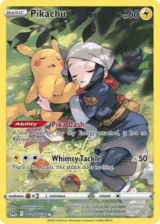 Pikachu #TG05 · Lost Origin Trainer Gallery Pokémon card