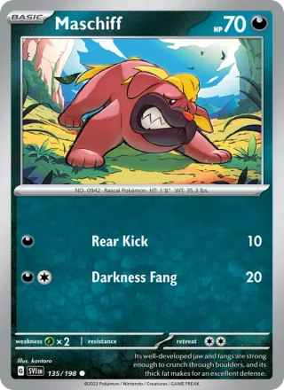 Maschiff #135 · Scarlet & Violet Pokémon card