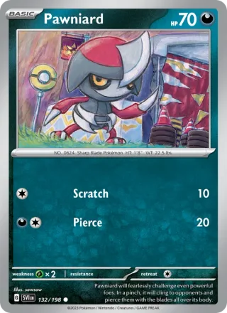 Pawniard #132 · Scarlet & Violet Pokémon card
