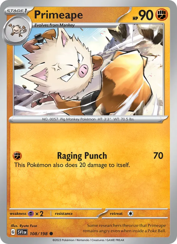 Primeape full card art