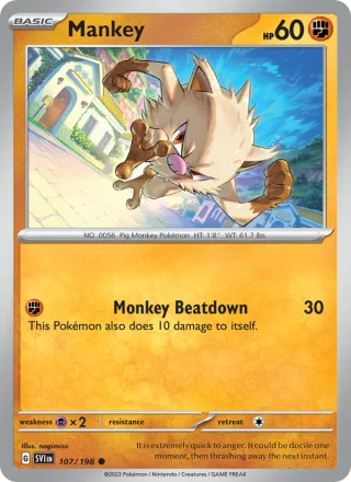 Mankey #107 · Scarlet & Violet Pokémon card