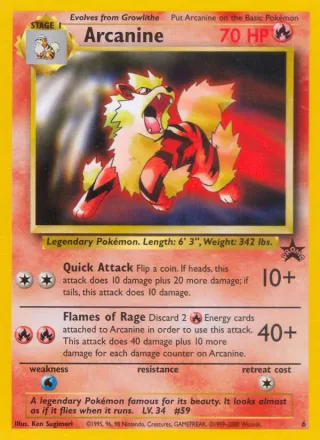 Arcanine #6 · Wizards Black Star Promos Pokémon card