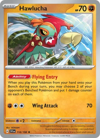 Hawlucha #118 · Scarlet & Violet Pokémon card