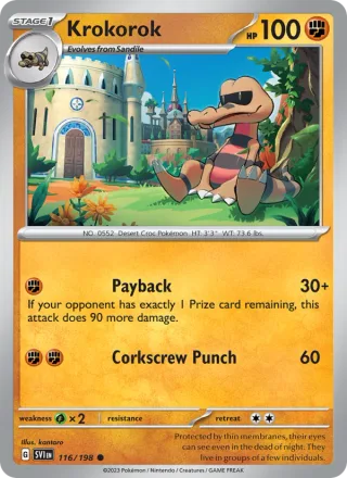 Krokorok #116 · Scarlet & Violet Pokémon card