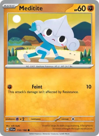 Meditite #110 · Scarlet & Violet Pokémon card